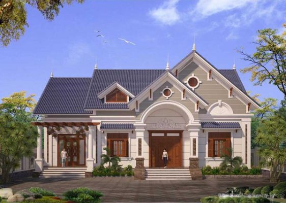 Nhà cấp 4 kiểu biệt thự vườn