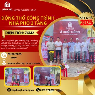 Chi tiết công trình lễ khởi công nhà phố