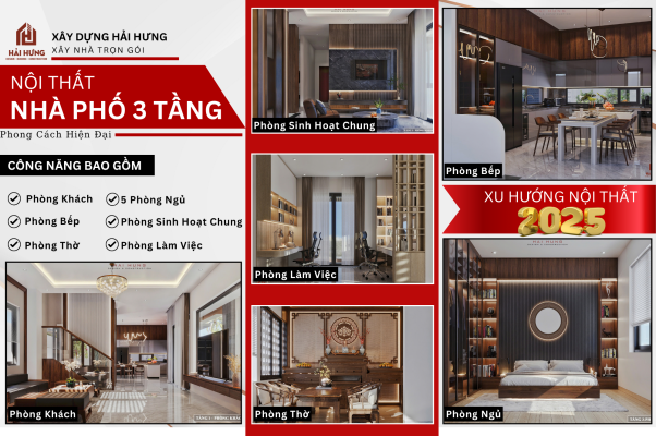 Mẫu công năng nhà phố 3 tầng tại Bình Định của Hải Hưng