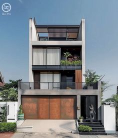 Mẫu nhà đẹp theo kiểu nhà phố mặt tiền từ 5m trở lên