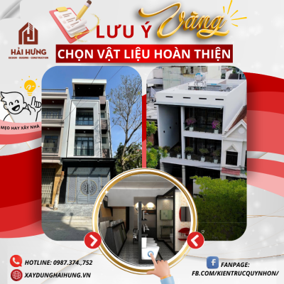 Lựa chon tinh tế cho vật liệu hoàn thiện khi xây nhà