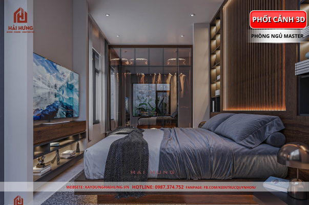 So sánh 3D & thực tế nhà phố 3 tầng đẹp anh CAO SON: kiến trúc hiện đại