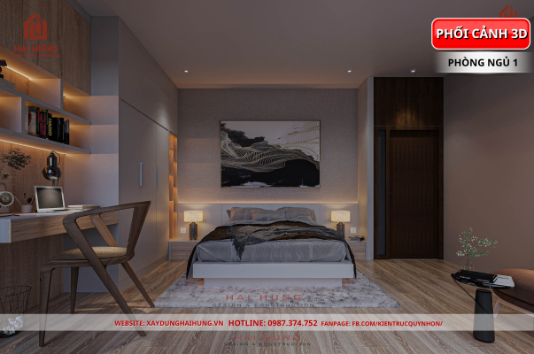 So sánh 3D & thực tế nhà phố 3 tầng đẹp anh CAO SON: kiến trúc hiện đại