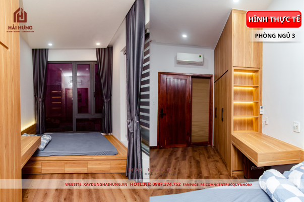 So sánh 3D & thực tế nhà phố 3 tầng đẹp anh CAO SON: kiến trúc hiện đại