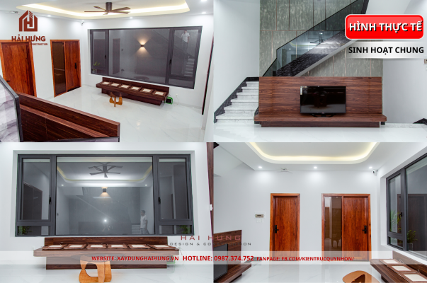 So sánh 3D & thực tế nhà phố 3 tầng đẹp anh CAO SON: kiến trúc hiện đại