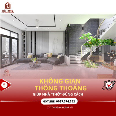 Giữ không gian thông thoáng – giải pháp bảo vệ ngôi nhà “tự nhiên” nhất