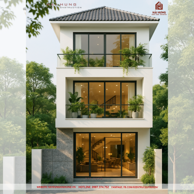 Nhà phố ban công xanh.webp