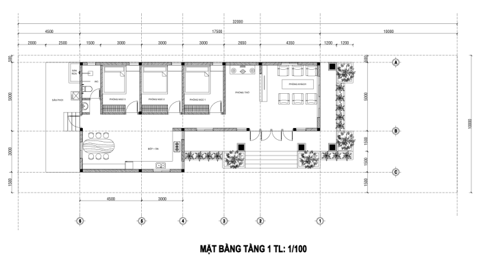 Bản vẽ thiết kế nhà cấp 4 phong cách hiện đại mới nhất tại tỉnh Gia Lai ( Bình Định cũ).webp