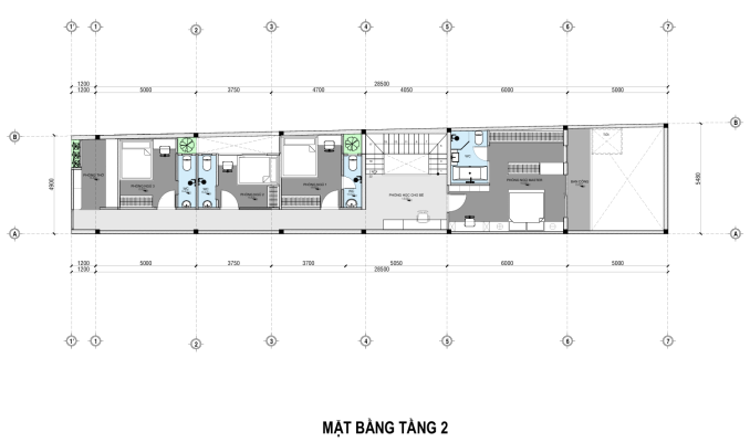 Mẫu bản vẽ thiết kế nhà phố kết hợp kinh doanh hiện đại mới nhất mặt bằng tầng 3.webp