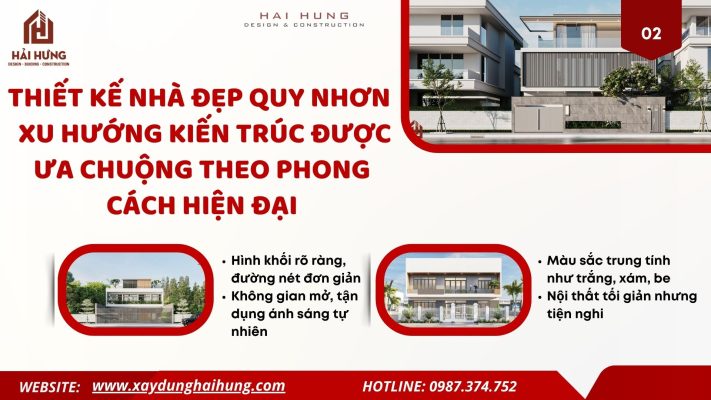 Thiết kế nhà đẹp Quy Nhơn – Xu hướng kiến trúc được ưa chuộng theo phong cách hiện đại.webp