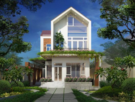 9. Thiết Kế 2 Tầng Quy Nhơn Có Sân Vườn Nhỏ.webp