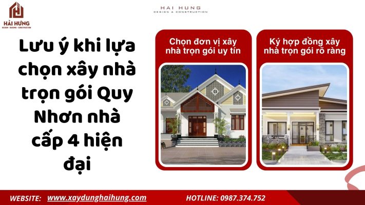 Lưu ý khi lựa chọn xây nhà trọn gói Quy Nhơn nhà cấp 4 hiện đại.webp
