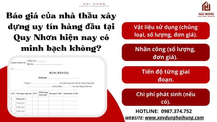Báo giá của nhà thầu xây dựng uy tín hàng đầu tại Quy Nhơn hiện nay có minh bạch không?webp