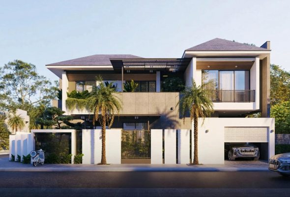 Giải pháp nhà phố tiện nghi & khoa học được ưa chuộng hiện nay với thiết kế nhà đẹp 2 tầng Quy Nhơn.webp