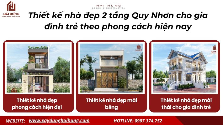 Thiết kế nhà đẹp 2 tầng Quy Nhơn cho gia đình trẻ theo phong cách hiện nay.webp