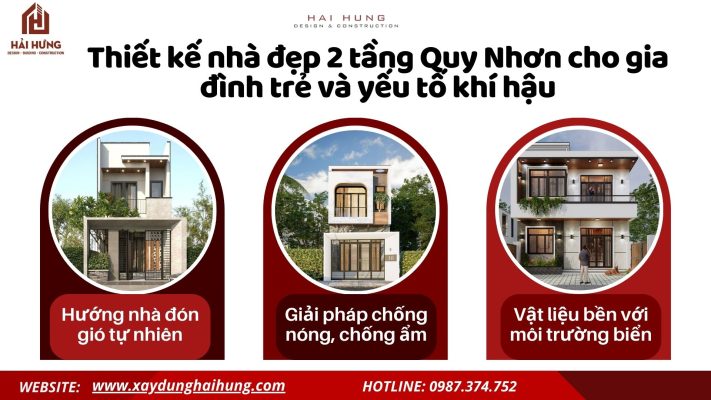 Thiết kế nhà đẹp 2 tầng Quy Nhơn cho gia đình trẻ và yếu tố khí hậu.webp