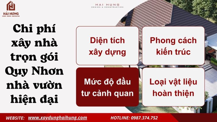 Chi phí xây nhà trọn gói Quy Nhơn nhà vườn hiện đại.webp