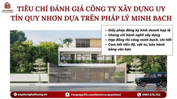 Tiêu chí đánh giá công ty xây dựng uy tín Quy Nhơn dựa trên pháp lý minh bạch.webp