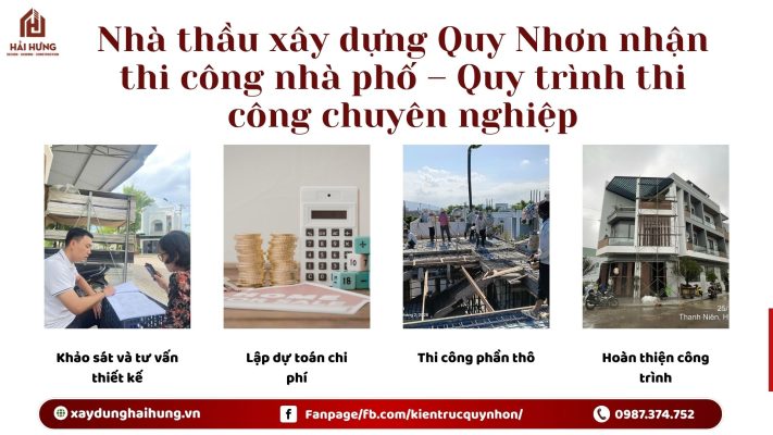 Nhà thầu xây dựng Quy Nhơn nhận thi công nhà phố – Quy trình thi công chuyên nghiệp.webp