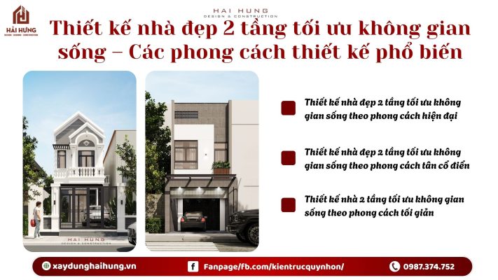 Thiết kế nhà đẹp 2 tầng tối ưu không gian sống – các phong cách thiết kế phổ biến.webp