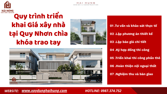 Quy trình triển khai Giá xây nhà tại Quy Nhơn chìa khóa trao tay.webp