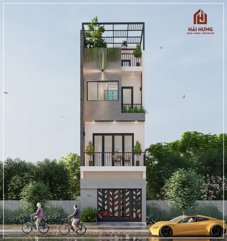 nhà cấp 4 diện tích 4,7x17,6M