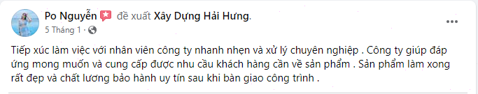 Ý kiến đánh giá từ chị Po địa chỉ tại Bình Định 