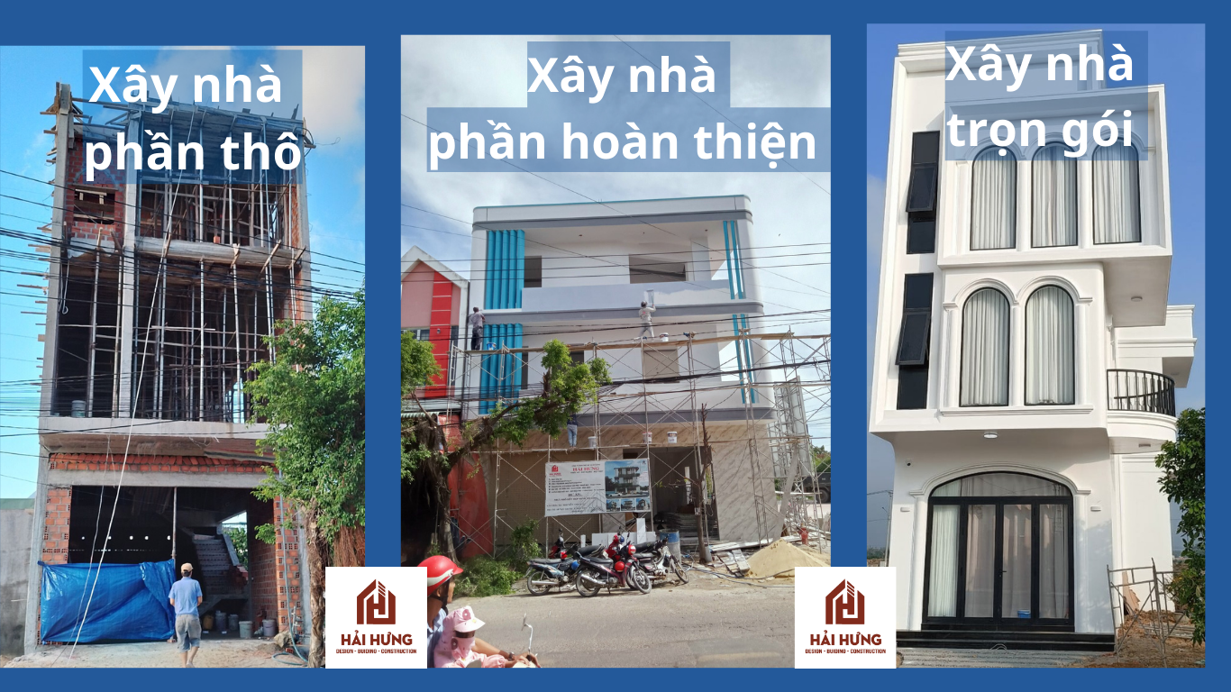 Xây nhà phần thô - xây nhà phần hoàn thiện - xây nhà trọn gói khác nhau như thế nào