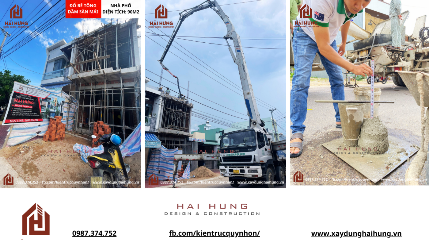 Quy Trình Kiểm Tra Đổ Bê Tông Thương Phẩm Trước Khi Đổ Sàn Mái Của Hải Hưng