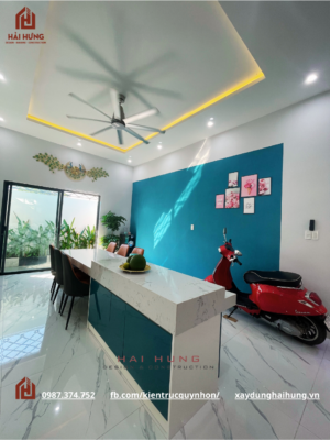 Hoàn thiện phòng bếp nhà phố tân cổ điển 3 tầng nhà anh Hải - chị Ngân