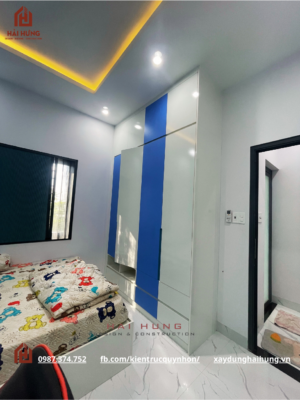 Hoàn thiện căn phòng ngủ nhà phố tân cổ điển 3 tầng  anh Hải - Chị Ngân 