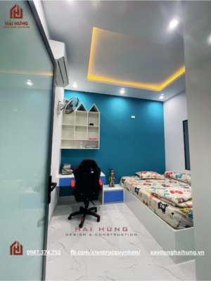 Hoàn thiện căn phòng ngủ nhà phố tân cổ điển 3 tầng  anh Hải - Chị Ngân 