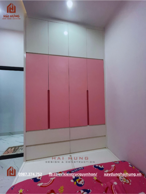 Hoàn thiện căn phòng ngủ nhà phố tân cổ điển 3 tầng  anh Hải - Chị Ngân 