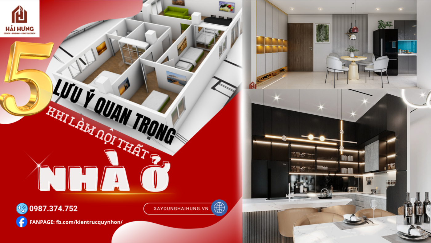 Lưu ý khi làm nội thất nhà ở "ĐẶC BIỆT QUAN TRỌNG" của xây dựng Hải Hưng gửi đến các chủ nhà nên lưu ý.webp