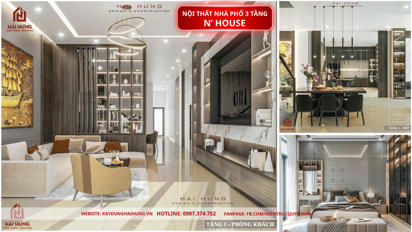 NỘI THẤT NHÀ PHỐ 3 TẦNG HIỆN ĐẠI PHONG CÁCH MỚI NHẤT NĂM 2025 TẠI TỈNH GIA LAI (BÌNH ĐỊNH CŨ).webp