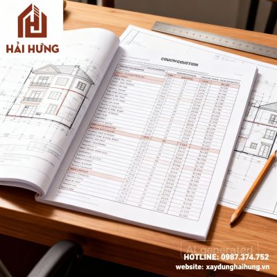Lập bảng dự toán chi tiết về báo giá xây nhà phố.webp