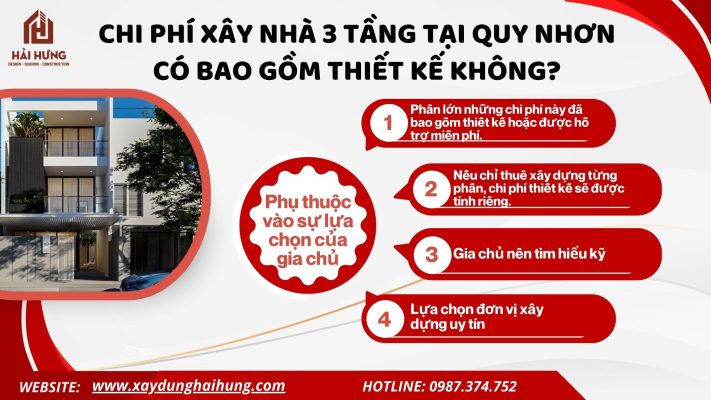 Chi phí xây nhà 3 tầng tại Quy Nhơn có bao gồm thiết kế không?.webp