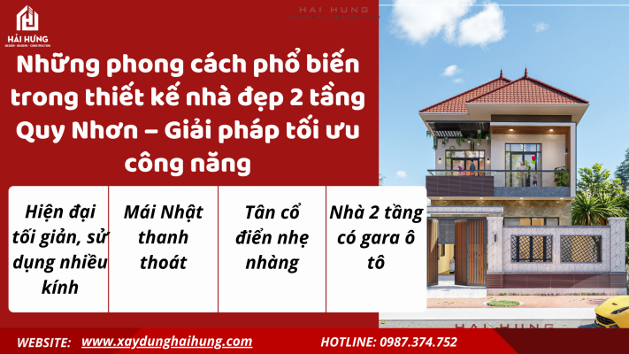 Những phong cách phổ biến trong thiết kế nhà đẹp 2 tầng Quy Nhơn – Giải pháp tối ưu công năng.webp