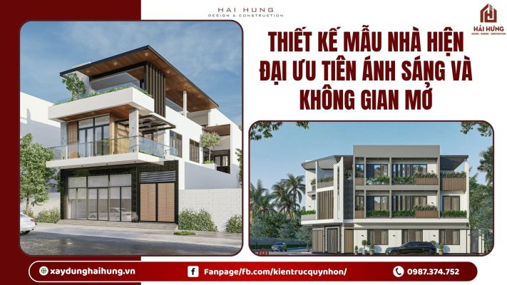Thiết kế mẫu nhà hiện đại ưu tiên ánh sáng và không gian mở.webp