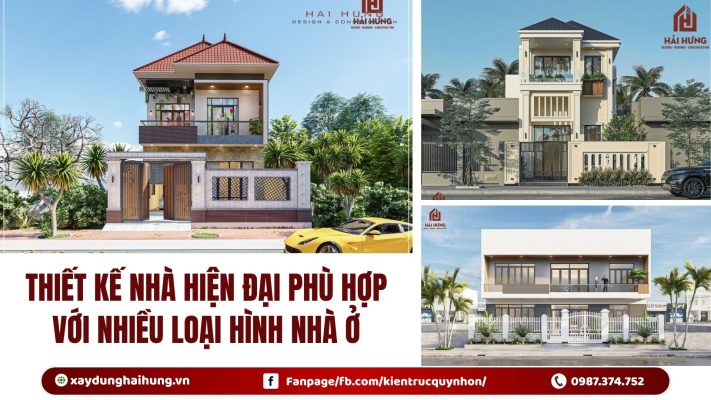 Thiết kế nhà hiện đại phù hợp với nhiều loại hình nhà ở.webp