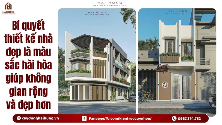 Bí quyết thiết kế nhà đẹp là màu sắc hài hòa giúp không gian rộng và đẹp hơn.webp