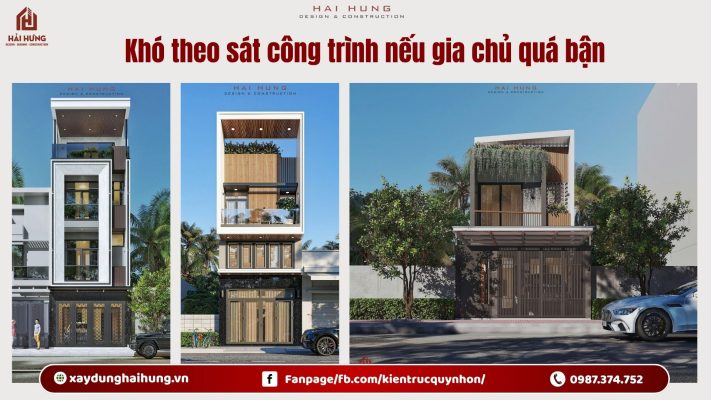 Khó theo sát công trình nếu gia chủ quá bận.webp