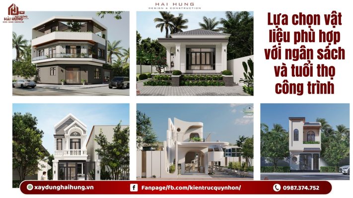 Lựa chọn vật liệu phù hợp với ngân sách và tuổi thọ công trình.webp