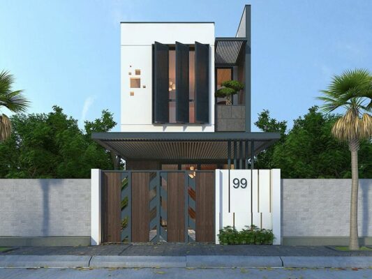 Thiét kế cửa cổng nhà hiện đại đẹp nhát 2023