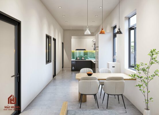 Phòng bếp thiết kế nhà cấp 4 hiện đại