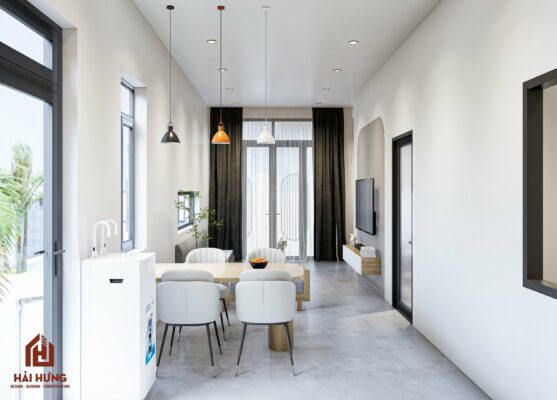 Phòng bếp thiết kế nhà cấp 4 hiện đại