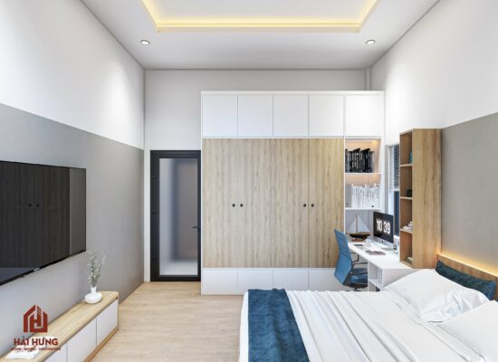 Phòng ngủ biệt thự vườn mái Nhật