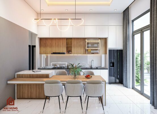 Phòng bếp biệt thự vườn mái Nhật