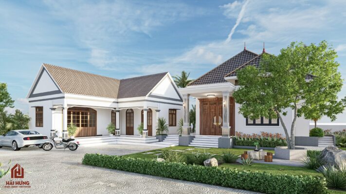 Phối cảnh ngoại thất biệt thự vườn mái Nhật