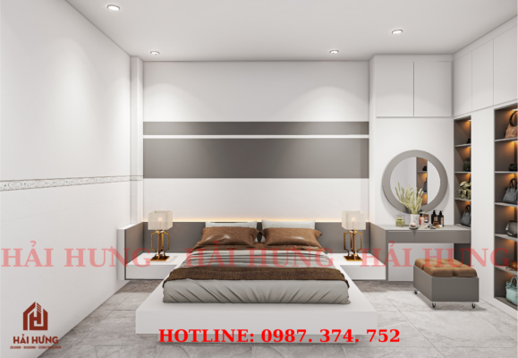 Phòng ngủ nhà phố 3 tầng hiện đại